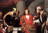 Bernardo Strozzi Famous Paintings - Tribute Money
